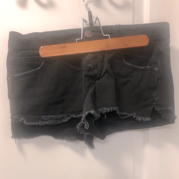 Free People black jean shorts. Size 28. - Picture 1 of 3